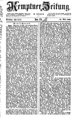 Kemptner Zeitung Dienstag 23. Mai 1865