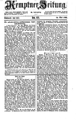 Kemptner Zeitung Mittwoch 24. Mai 1865