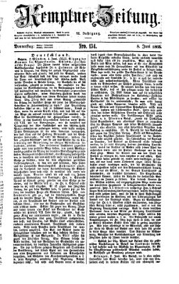 Kemptner Zeitung Donnerstag 8. Juni 1865