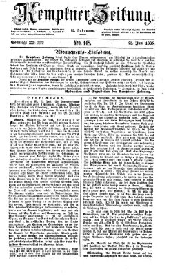 Kemptner Zeitung Sonntag 25. Juni 1865