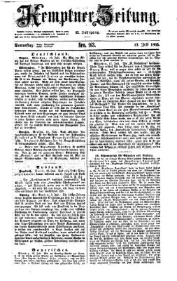 Kemptner Zeitung Donnerstag 13. Juli 1865