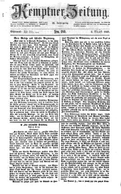 Kemptner Zeitung Mittwoch 2. August 1865