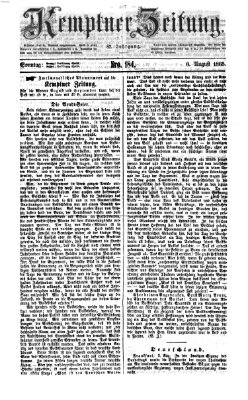 Kemptner Zeitung Sonntag 6. August 1865