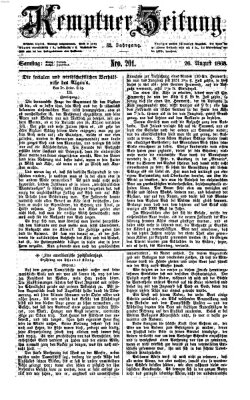 Kemptner Zeitung Samstag 26. August 1865