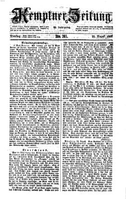 Kemptner Zeitung Dienstag 29. August 1865