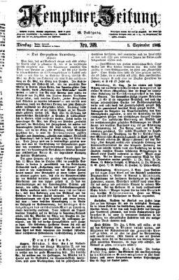 Kemptner Zeitung Dienstag 5. September 1865