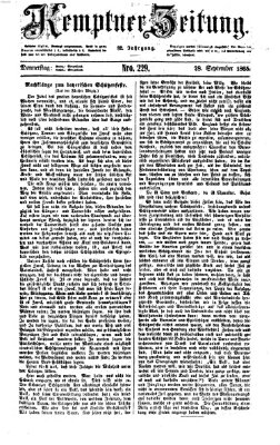 Kemptner Zeitung Donnerstag 28. September 1865