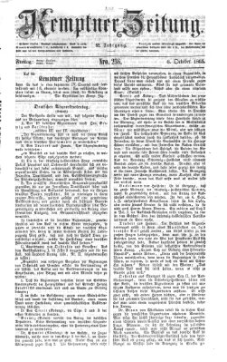 Kemptner Zeitung Freitag 6. Oktober 1865