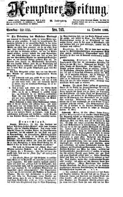 Kemptner Zeitung Samstag 14. Oktober 1865