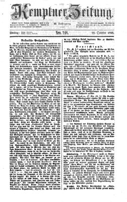 Kemptner Zeitung Freitag 20. Oktober 1865