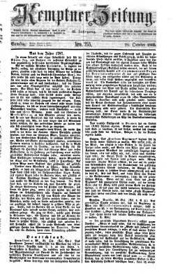 Kemptner Zeitung Samstag 28. Oktober 1865