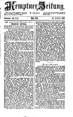 Kemptner Zeitung Sonntag 29. Oktober 1865