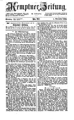 Kemptner Zeitung Sonntag 5. November 1865