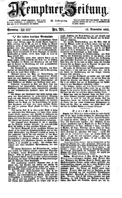 Kemptner Zeitung Sonntag 12. November 1865