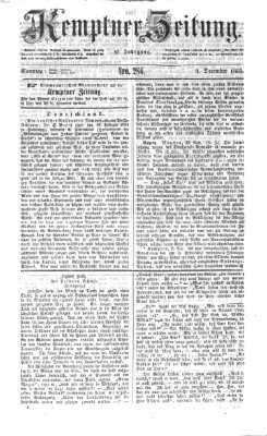 Kemptner Zeitung Sonntag 3. Dezember 1865