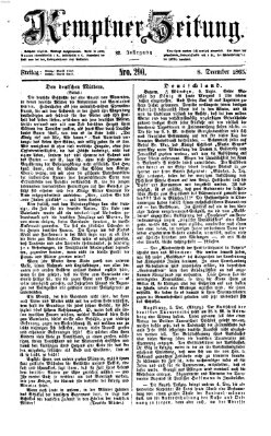 Kemptner Zeitung Freitag 8. Dezember 1865