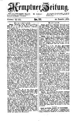 Kemptner Zeitung Sonntag 10. Dezember 1865