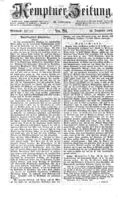 Kemptner Zeitung Mittwoch 13. Dezember 1865