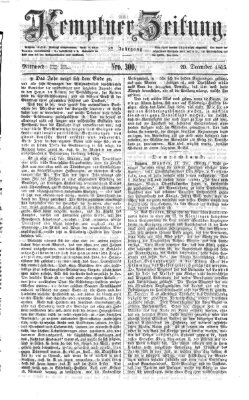 Kemptner Zeitung Mittwoch 20. Dezember 1865