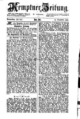 Kemptner Zeitung Donnerstag 21. Dezember 1865