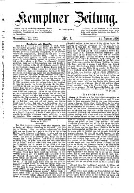 Kemptner Zeitung Donnerstag 11. Januar 1866