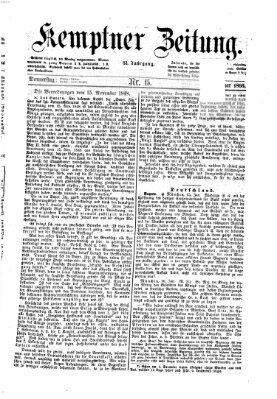 Kemptner Zeitung Donnerstag 18. Januar 1866