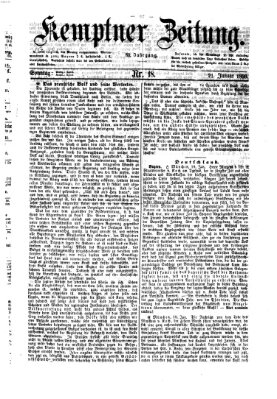 Kemptner Zeitung Sonntag 21. Januar 1866