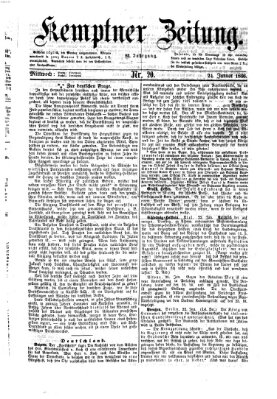 Kemptner Zeitung Mittwoch 24. Januar 1866