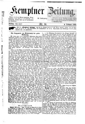 Kemptner Zeitung Freitag 9. Februar 1866