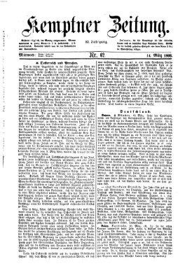 Kemptner Zeitung Mittwoch 14. März 1866