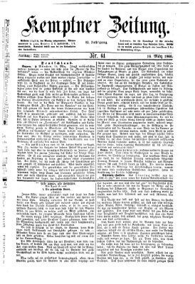 Kemptner Zeitung Freitag 16. März 1866