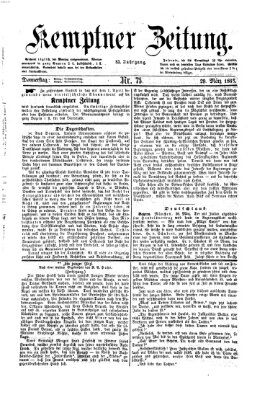 Kemptner Zeitung Donnerstag 29. März 1866