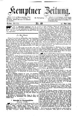 Kemptner Zeitung Freitag 11. Mai 1866