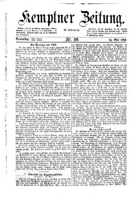 Kemptner Zeitung Donnerstag 24. Mai 1866