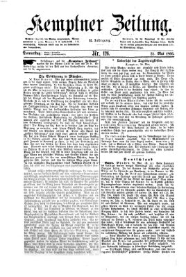 Kemptner Zeitung Donnerstag 31. Mai 1866