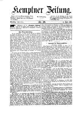 Kemptner Zeitung Dienstag 5. Juni 1866