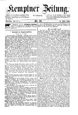 Kemptner Zeitung Dienstag 12. Juni 1866