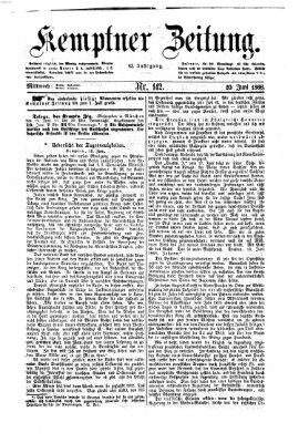 Kemptner Zeitung Mittwoch 20. Juni 1866