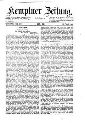 Kemptner Zeitung Donnerstag 28. Juni 1866