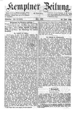 Kemptner Zeitung Samstag 30. Juni 1866