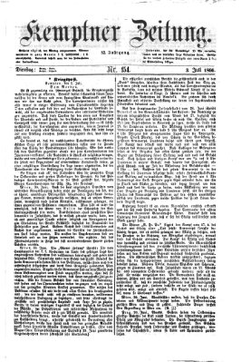 Kemptner Zeitung Dienstag 3. Juli 1866