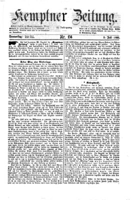 Kemptner Zeitung Donnerstag 5. Juli 1866