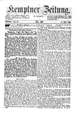 Kemptner Zeitung Sonntag 8. Juli 1866