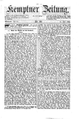 Kemptner Zeitung Mittwoch 11. Juli 1866