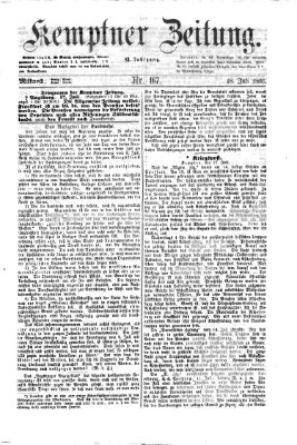 Kemptner Zeitung Mittwoch 18. Juli 1866