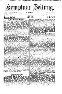 Kemptner Zeitung Samstag 28. Juli 1866