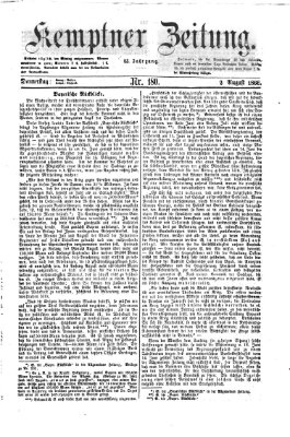 Kemptner Zeitung Donnerstag 2. August 1866