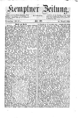 Kemptner Zeitung Donnerstag 16. August 1866