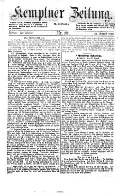 Kemptner Zeitung Freitag 24. August 1866