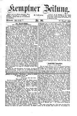 Kemptner Zeitung Mittwoch 29. August 1866